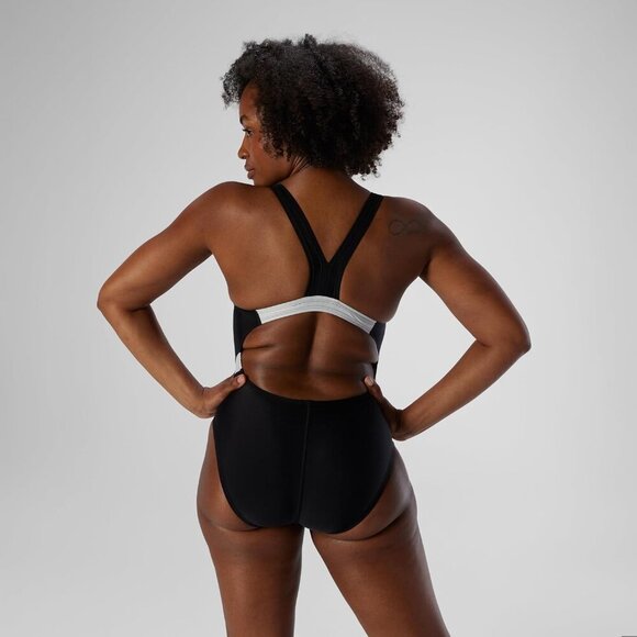 Women's Swimsuit One Piece Creora Highclo Quantum Splice High Cut Solid - Picture 3 of 5